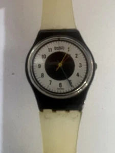 Vintage 80's SWATCH Watch "Chrono Tech" RETRO clear strap Untested - Picture 1 of 24