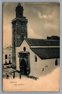 UDB Spanien Postkarte Sevilla San Marcos, Bau / Architektur - ECKFALTE - Bild 1 von 2
