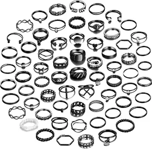 68 Pcs Gold Knuckle Rings Set for Women, Stackable Rings Boho Joint Finger Midi - Picture 1 of 5