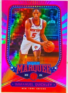 Immanuel Quickley 2020-21 Chronicles Pink Parallel Marquee Holo Rookie Card#264