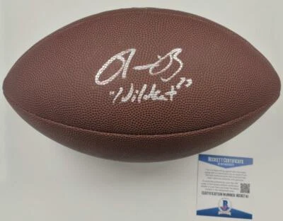 Autógrafo de fútbol americano firmado por Ronnie Brown "Wildcat" ~ certificado de autenticidad Beckett BAS Foto 1 de 3