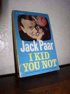 I Kid You Not by Jack Paar (Cardinal #103, 1'st Print.March, 1961,Paperback) - Picture 1 of 4