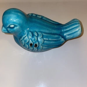 Vintage Large Pottery/Ceramic Blue Bird Figure - Picture 1 of 7