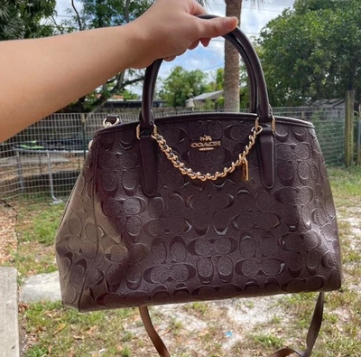 Bolso de mano Coach Margot en cuero grabado exclusivo Foto 1 de 4