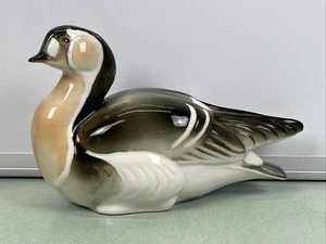 Lomonosov Mallard Duck Bird Porcelain Figurine Statue Signed USSR Soviet Union - Picture 1 of 6
