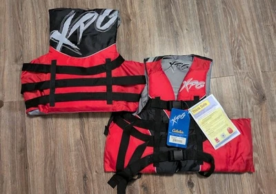 2 Colete salva-vidas Cabela's XXL/XXXL adulto vermelho XPG peito tamanho 50-60” tipo 3 - Imagem 1 de 4