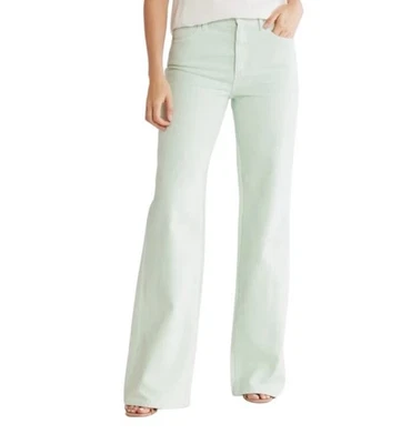 Alice & Olivia Weezy Wide Jeans In Sea Spray Size 24 - Image 1 of 4