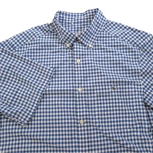 VINEYARD VINES On-The-Go Performance Button Down Short Sleeve Shirt Men's M EUC - Picture 1 of 5