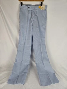 Vintage! Neu mit Etikett! Deadstock Sir Jac Seersucker Herren Hose 36 x 33 Etikett (30 x 33) blau - Bild 1 von 9