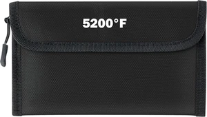 Fireproof Waterproof Document Bag - 5200°F Water Resistant Fire Proof Money Bag, - Picture 1 of 11