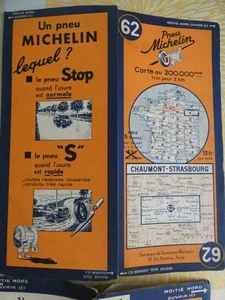 carte michelin 62 chaumont strasbourg 1936 surcharge 5 fr  01 04 1937 - Picture 1 of 1