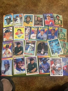 Lot of Lesser Conditioned Sports Cards - Mostly Baseball Bo Clemens Jordan Bonds - Picture 1 of 9