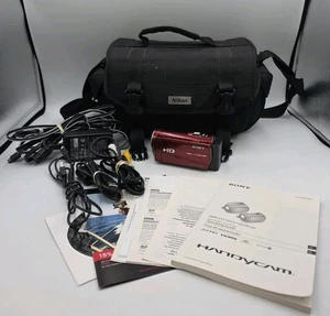 RED Sony Handycam HDR-CX150 16GB HD Camcorder~ No SD  - Picture 1 of 15