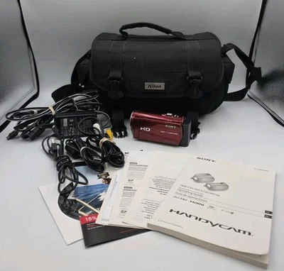 RED Sony Handycam HDR-CX150 16GB HD Camcorder~ No SD  - Image 1 of 4
