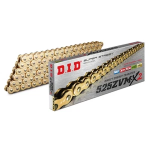 DID 525 ZVM-X2 Kette Super Heavy Duty X-Ring Gold Superbike Kette 525 124 Glieder - Bild 1 von 1