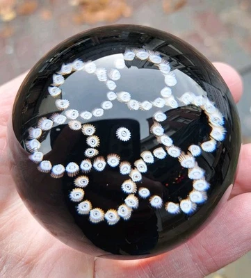 Vintage Edinburgh Crystal Millefiore Glass Paperweight - Signed/Letter E Centre - Image 1 of 4