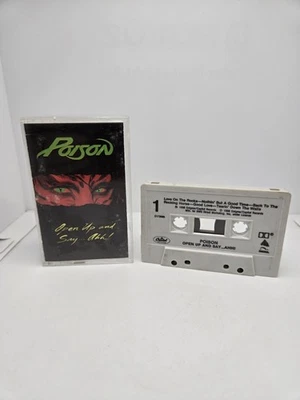 POISON Open Up And Say..Ahh! 1988 CASSETTE TAPE GLAM/HAIR METAL HARD ROCK - Image 1 of 4