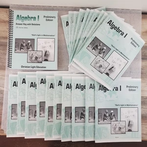 Christian Light Education Algebra 1 ~Teacher Answer Key & TWO SETS Booklets 1-10 - Picture 1 of 11