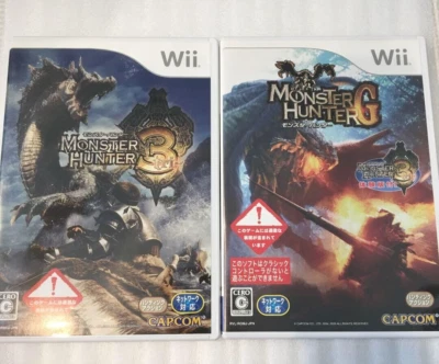 Monster Hunter 3 Tri & G 2Games Set Nintendo Wii Japan Version Tested CAPCOM - Image 1 of 4