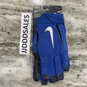 Nike NFL D-Tack 6.0 Lineman Football Gloves Ck2926-417 Blue Men's Size 3XL NWT - Picture 1 of 8