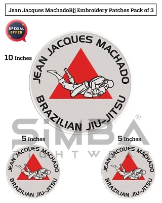 Machado Jiujitsu Kimono Embroidery Patches Martial Arts Patches BJJ Gi Patches - Image 1 of 4