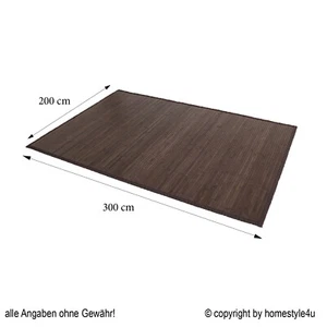 B-Ware Bambusmatte Bambusteppich Teppich Bambus Läufer 200 x 300 Homestyle4u - Bild 1 von 9