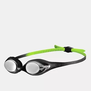 ARENA Spider Junior, Youth, Child Swim Goggles Black/Silver/Green - Picture 1 of 6