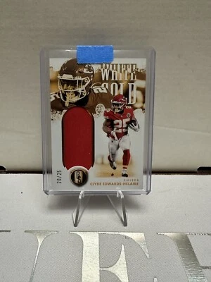2022 Panini Gold Standard Clyde Edwards Helaire White Gold Red Patch Chiefs /25 - Image 1 of 2
