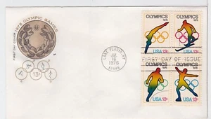 TurtlesTradingPost- Olympics 1976 #1695-98 FDC - Farnam Cachet Block of  4 - Picture 1 of 1