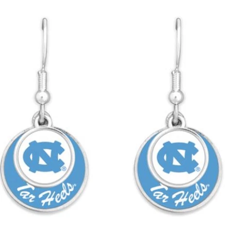 55427 North Carolina Tarheels Stacked Disk Earrings Cover