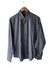 Theory Men's Size L Purple and Black Plaid Button Front Shirt