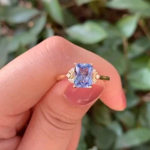 Valentine's Day Tanzanite Gemstone 925 Sterling Silver Handmade Ring All Size - Picture 1 of 5