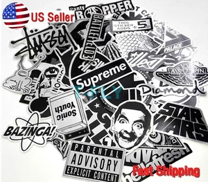 50 Imitation metal Vinyl Laptop Skateboard Stickers Luggage Decals Dope Sticker - Picture 1 of 2