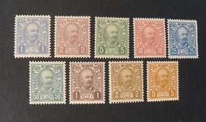 BALCANI MONTENEGRO 1902 "Effigie del Principe Nicola" 9 Valori Cpl set MH* - Picture 1 of 1