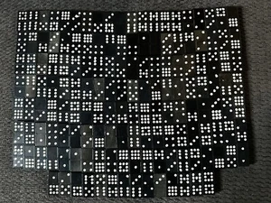 Domino drago in legno vintage Halsam doppio nove 155 pezzi - Foto 1 di 2