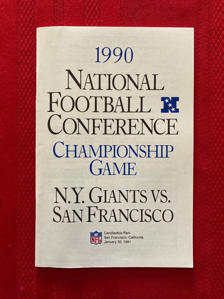 Juego de campeonato NFC 1990 guía de medios / Giants-49ers / Montana / Taylor Foto 1 de 1