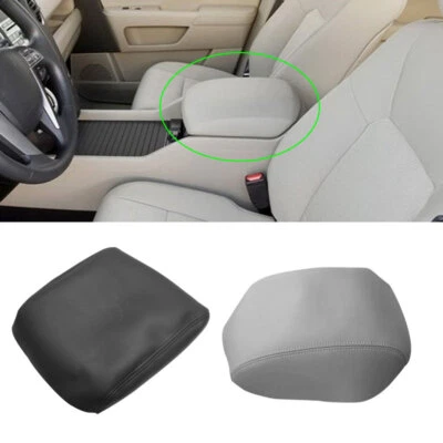 Leather Armrest Center Console Lid Cover Trims For Honda Pilot 2009-2013 Grey - Image 1 of 4