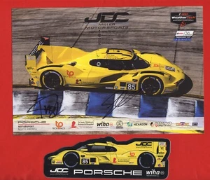 JDC-MILLER PORSCHE 963 GTP #85 signiert OFFIZIELLE FAHRERKARTE LONG BEACH IMSA 2025 - Bild 1 von 2