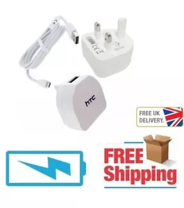 HTC Mains Wall Charger For HTC One A9 M9 M8 610 625 310 A9 B270-UK USB CABLE - Picture 1 of 5