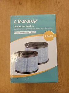 LINNIW DH-JH01 True HEPA Replacement Filter Compatible with AROEVE MK01, 2 Pack. - Picture 1 of 2