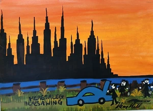 Mafia Signed Original Henry Hill Cosa Nostra Goodfellas Painting T.C.B. 2008 - Picture 1 of 10