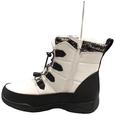 Sporto Winter Boots Women's Sz 8 Black White 100% Acrylic Waterproof Side Zipper - Image 1 of 4