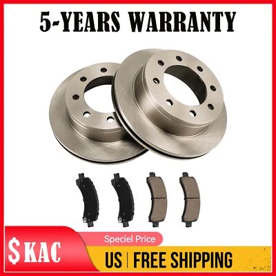 Rotores de disco trasero y pastillas de freno para Chevrolet Express 2500 Express 3500 2006-2019 Foto 1 de 4