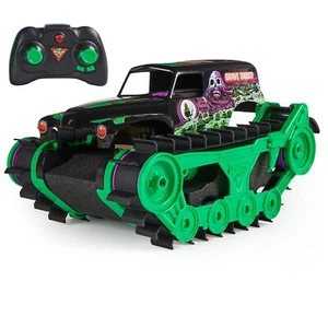 Monster Jam Official Grave Digger Trax All-Terrain Remote Control Outdoor Veh... - Picture 1 of 9