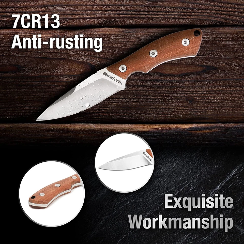 DuraTech Knife Wood Handle w/Molded Sheath - Image 1 of 1