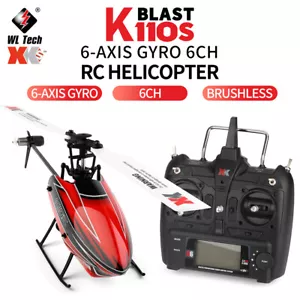 Wltoys XK K110S 6CH 3D 6G System Single Paddle Brushless RC Hubschrauber Drone - Bild 1 von 18