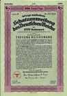 German Government Treasury Bill. 1000 ReichsMark bond 1936 Berlin  Uncancelled