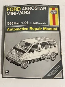 Manual de reparación Haynes Ford Aerostar Mini-Vans 1986-1996 modelos 2x2 36004 - Imagen 1 de 9