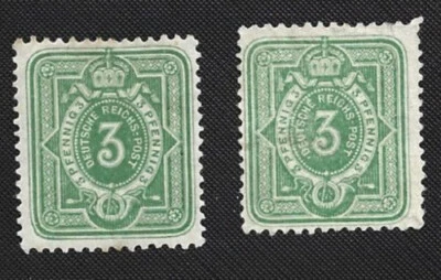 1880 2 x Mint 3 pf Dull Green SG 3639 Without Final 'E'  (SG £ 4.75 ) 041 - Image 1 of 2