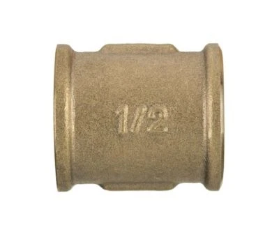 INVENA 1/2 3/4 1 Inch Threaded Pipe Coupling Connection Fittings Brass